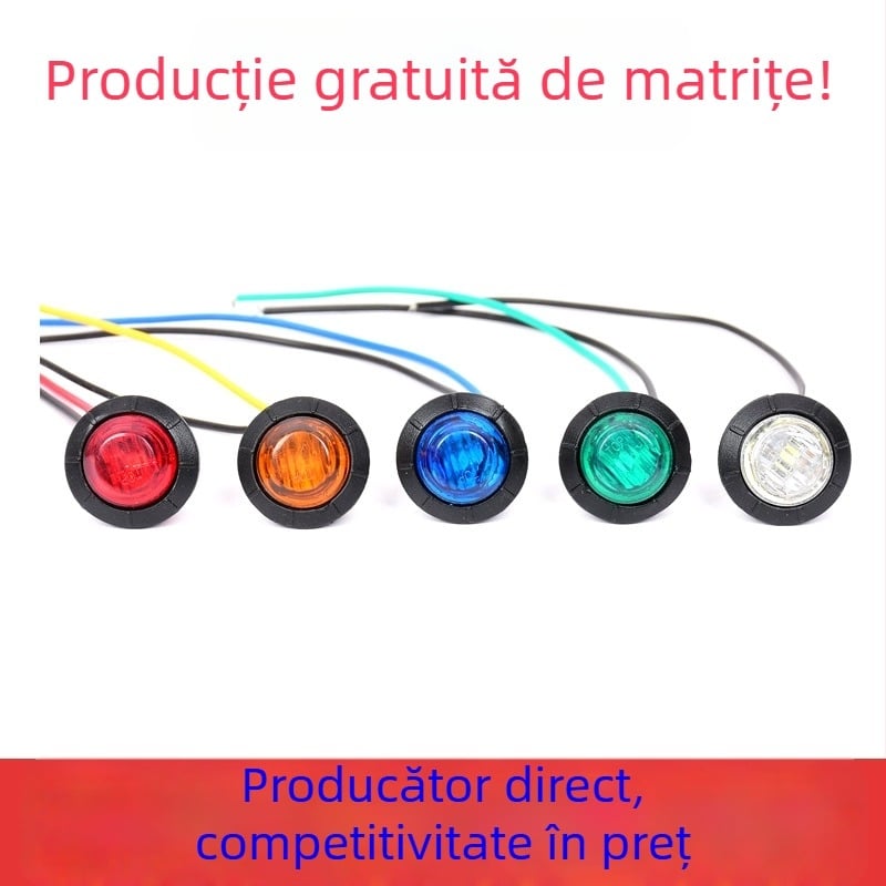 Lumină LED rotundă Eagle Eye, 12-24V, semnalizare laterală pentru camioane și autoturisme