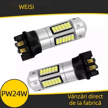 Lampa LED pentru lumina de zi a mașinii PW24W 4014 30SMD, 12V, 16W, 650lm