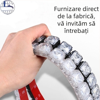 LED DRL în formă de șarpe — flexibil, model Greedy Snake, 12V, 3W, 0.2A, compatibil universal
