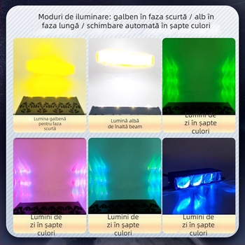 Lumină LED pentru grila mașinii – proiector off-road, model XZ10, construcție din aluminiu, 12-36V