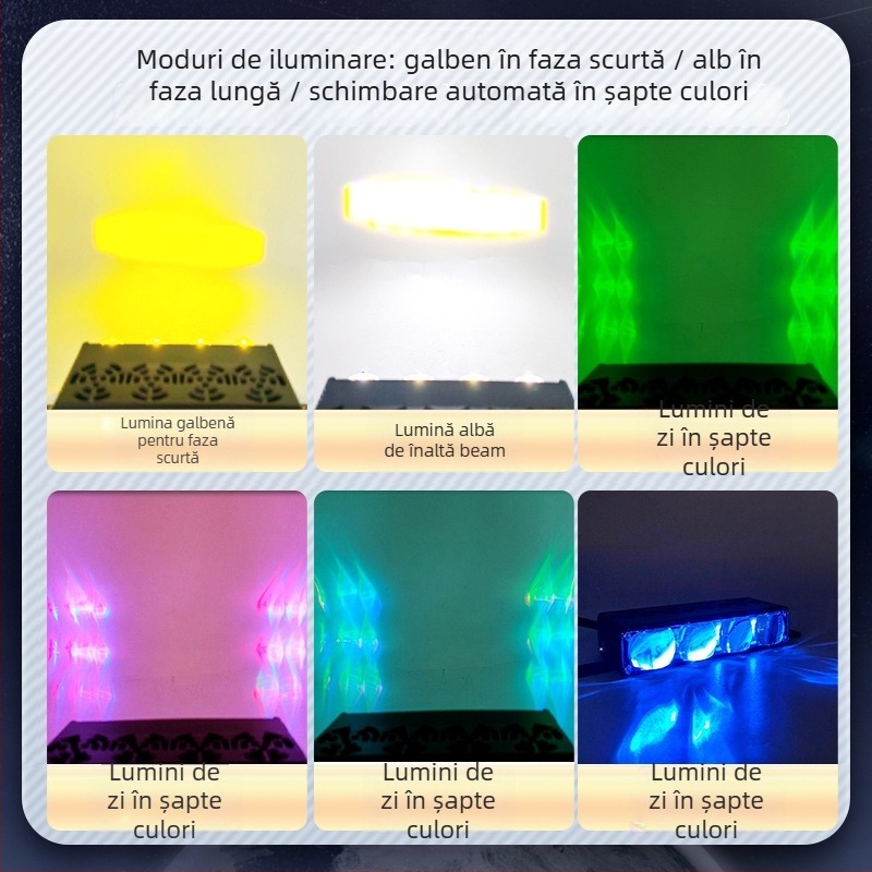 Lumină LED pentru grila mașinii – proiector off-road, model XZ10, construcție din aluminiu, 12-36V