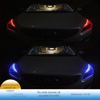 Lumini de zi ultra-subțiri pentru mașină LED bandă din silicon 12V 0.5A 1200 lm