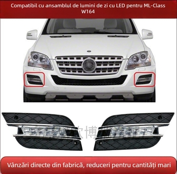 Faruri de zi cu LED și lumini de ceață pentru Mercedes-Benz ML-Class W164 (2009–2011), ML320/ML350/ML500