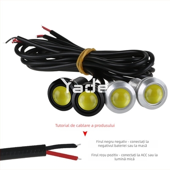 Lumină LED pentru mașină cu lentilă Eagle Eye, 12V, 2.5W, 250 lm, Carcasă din aluminiu