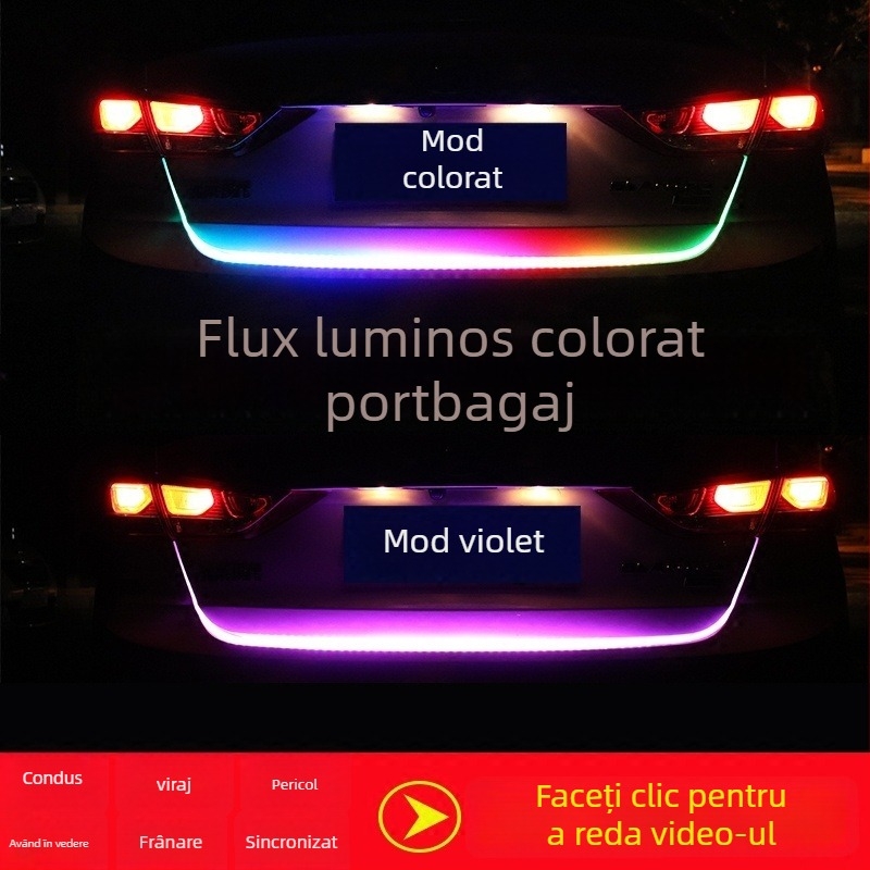 Lumină pentru portbagajul din spate al mașinii — bandă decorativă și semnal de viraj, decor pentru portbagaj, motiv Anul Calului