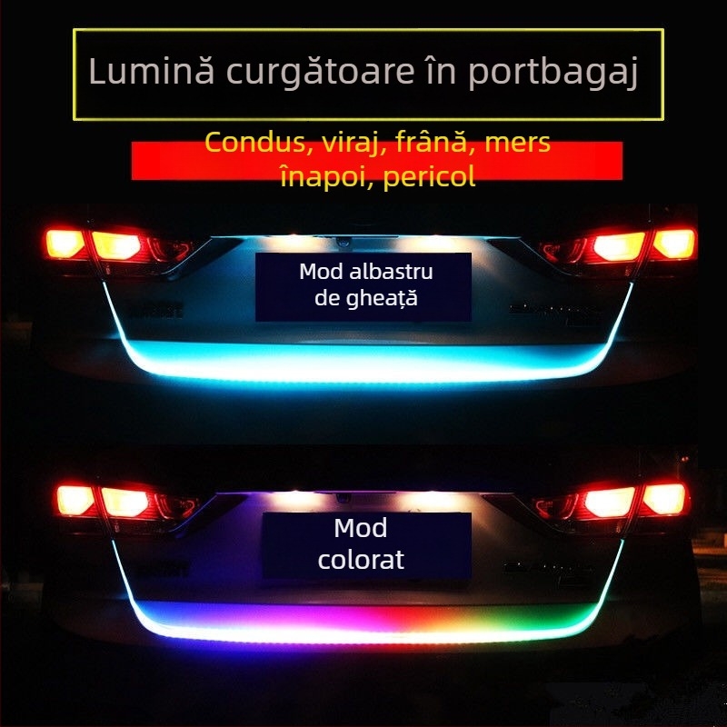Lumină pentru portbagajul din spate al mașinii — bandă decorativă și semnal de viraj, decor pentru portbagaj, motiv Anul Calului