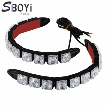 Lumini LED pentru farurile de zi ale mașinii, bandă LED flexibilă, 12V, 3W, 600lm, IP55, durată de viață 50.000 ore