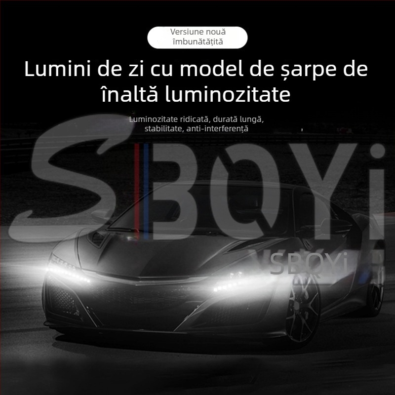 Lumini LED pentru farurile de zi ale mașinii, bandă LED flexibilă, 12V, 3W, 600lm, IP55, durată de viață 50.000 ore