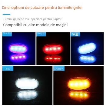 Lampă LED pentru grila frontală off-road, corp din plastic, 12V, 1W, compatibil universal