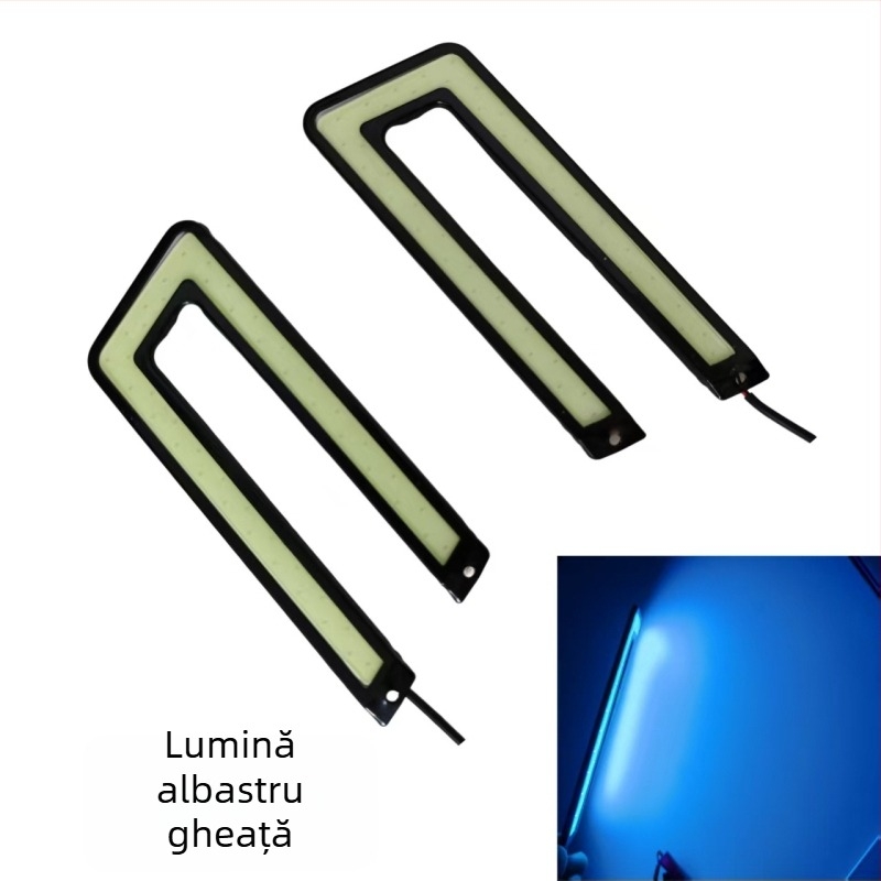 Lumină LED COB în formă de U pentru farul de zi al mașinii - 5W, 12V, 300LM, durată de viață 50.000 h
