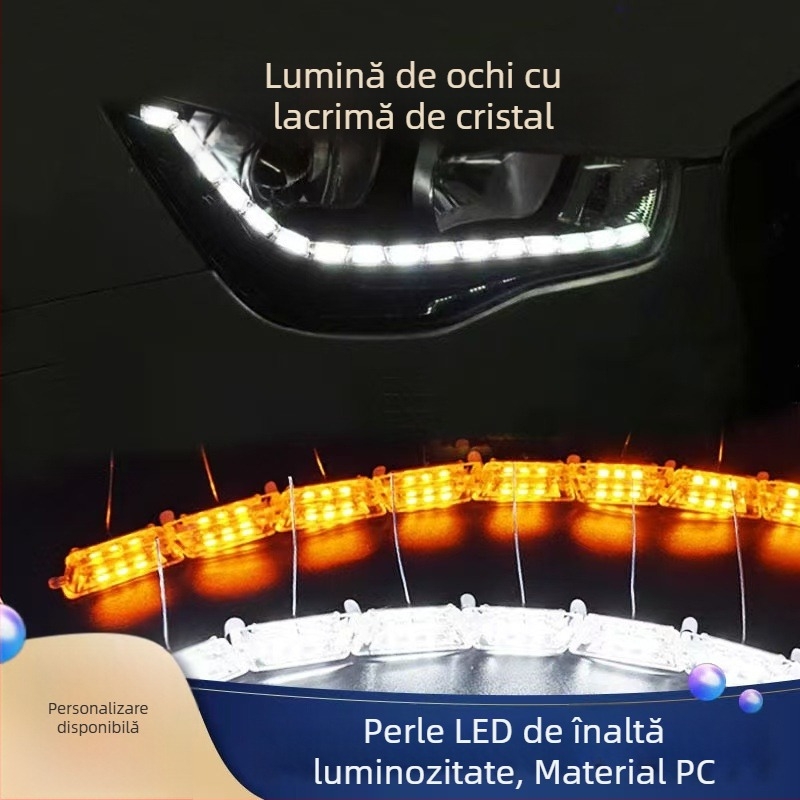 Bandă LED DRL Tear Eye – 8W, 12-24V, 250 lm, Model: Tear Eye lamp