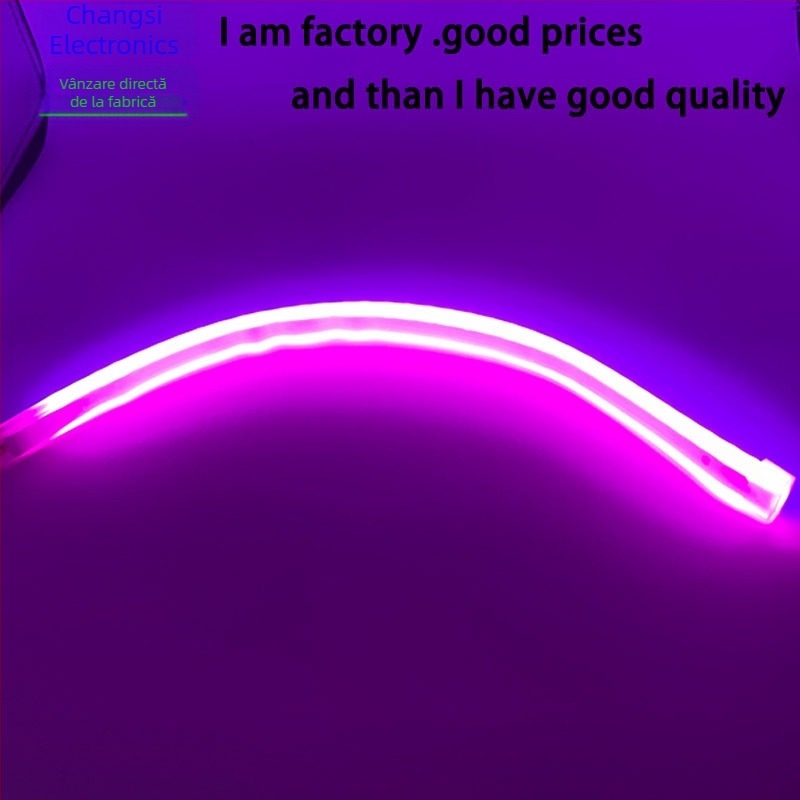 Bară LED ultra-subțire pentru lumini de zi, universal, 12V, 2835 LED, 0,5W, 6500–8500K, silicon