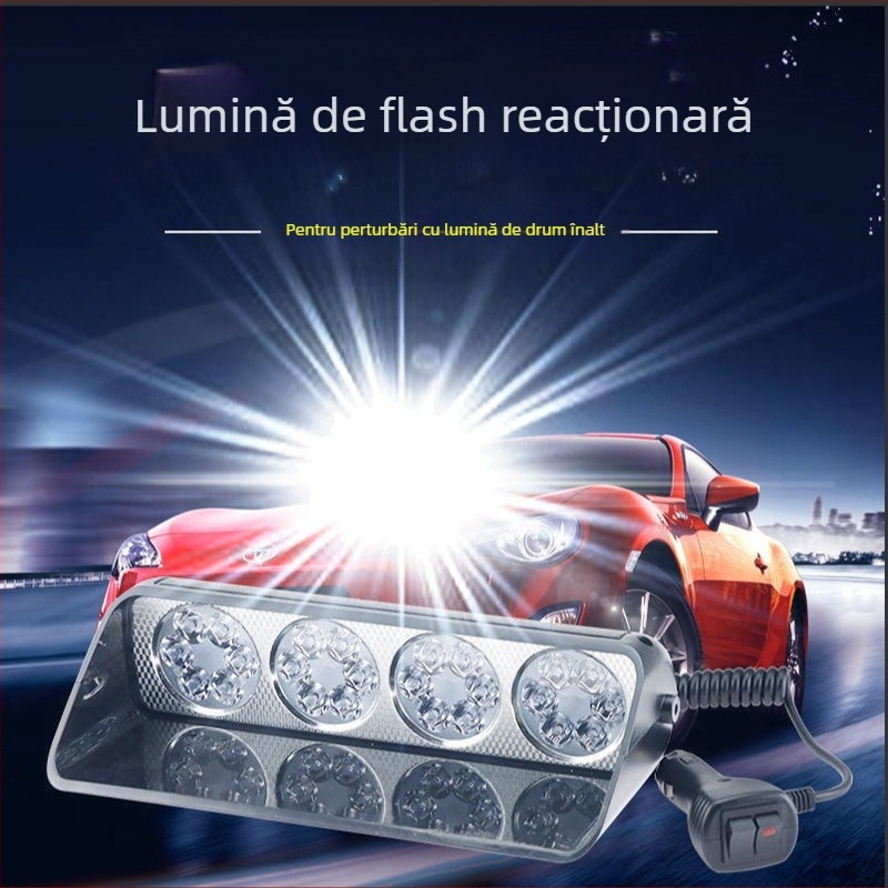 Lumină LED de avertizare pentru interiorul mașinii, 12V, 30W LED, model S24 Burst Light, durată de viață 50.000 ore