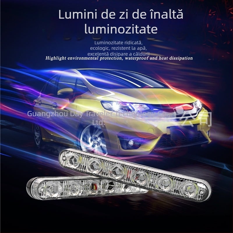 Lumini DRL LED cu 6 LED, 12V, 12W, 5630SMD, impermeabile
