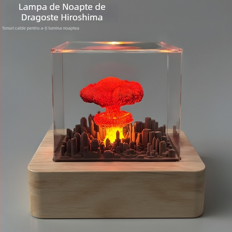 Lumină de noapte cu floare de mătase, ornament în formă de nor cu ciupercă, Model 985