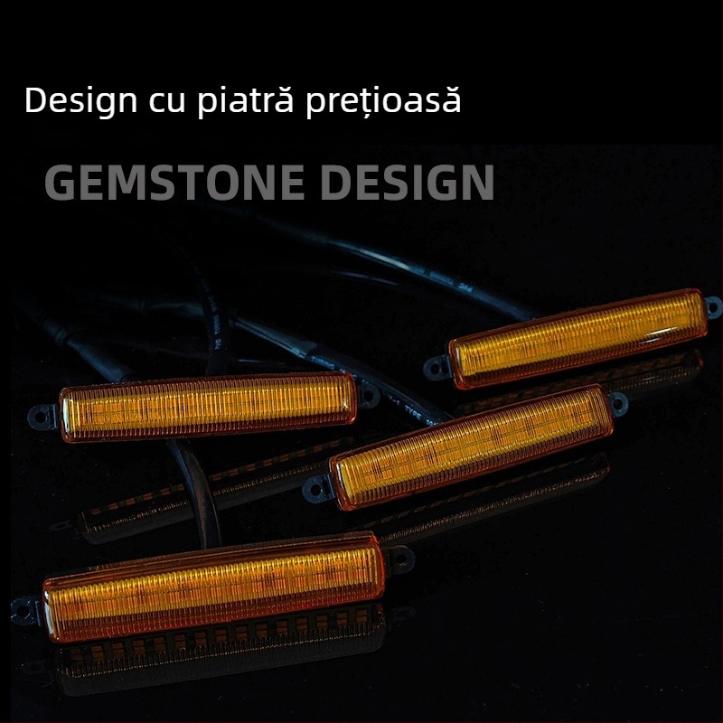 Lumină LED de zi universală ABS pentru grila frontală, iluminare atmosferică, 12W, 30 LED, XGD