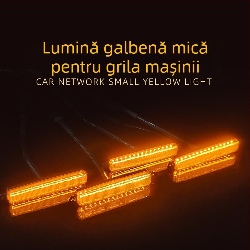 Lumină LED de zi universală ABS pentru grila frontală, iluminare atmosferică, 12W, 30 LED, XGD