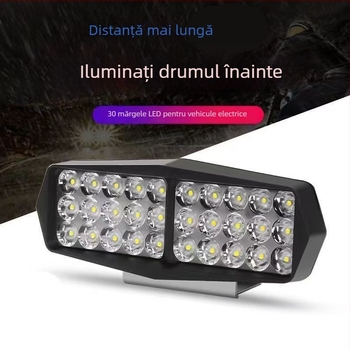 Lumină LED pentru vehicule electrice — 5000 lm, mare intensitate, montare externă, rezistă la ploaie, pentru deplasări nocturne, universal 8-85