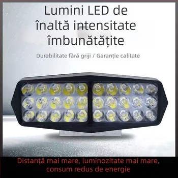 Lumină LED pentru vehicule electrice — 5000 lm, mare intensitate, montare externă, rezistă la ploaie, pentru deplasări nocturne, universal 8-85