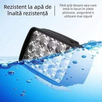 Lumină LED pentru vehicule electrice — 5000 lm, mare intensitate, montare externă, rezistă la ploaie, pentru deplasări nocturne, universal 8-85
