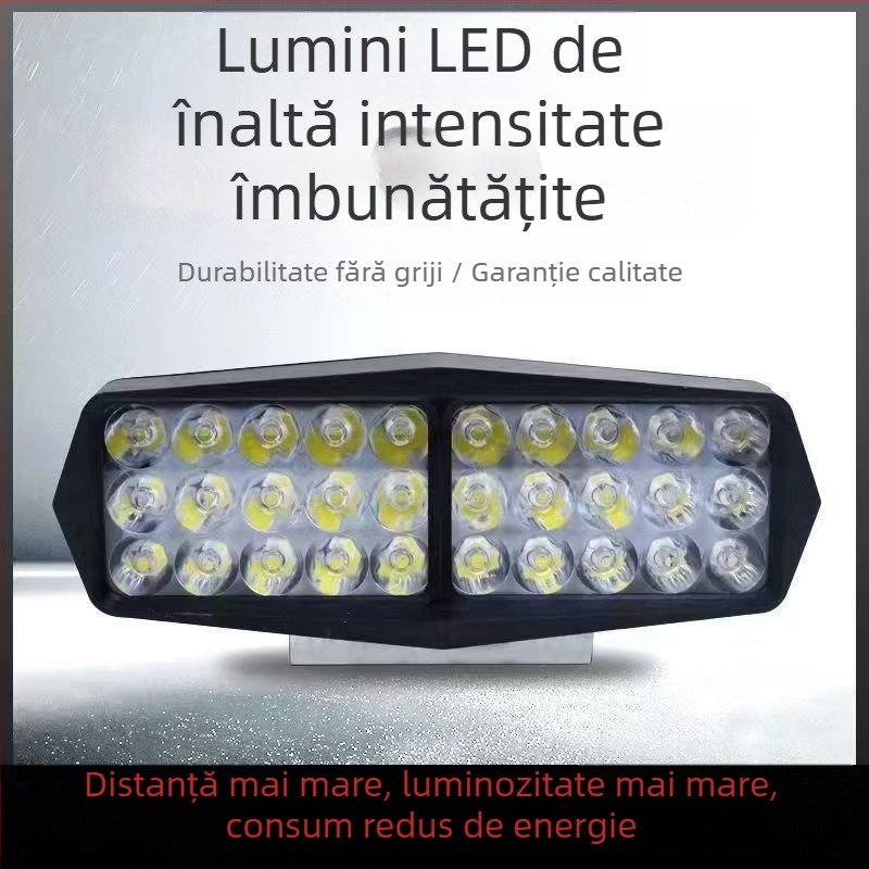 Lumină LED pentru vehicule electrice — 5000 lm, mare intensitate, montare externă, rezistă la ploaie, pentru deplasări nocturne, universal 8-85
