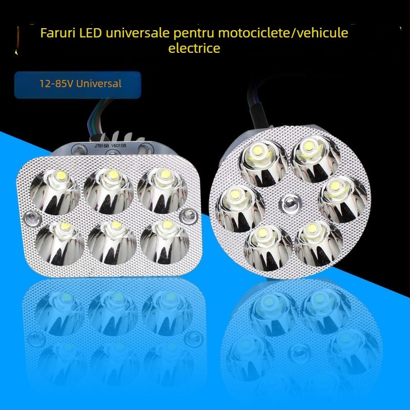Far LED pentru motocicletă, model MLD-LED011, 18W, 12-85V, 6500lm, carcasă din aluminiu