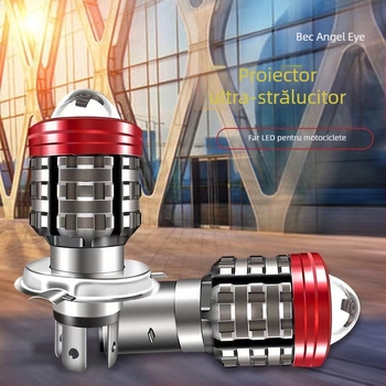 Far motocicletă LED cu lentilă bi-color, halou Demon Eye și prindere cu două sau trei gheare — 10W, 12–80V, 0.8A, 800 lm, 50.000 h