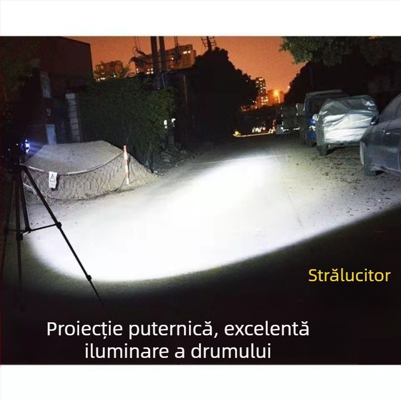 LED far pentru motociclete și vehicule electrice, 12–60V, proiector în incorporat, fascicul lung și apropiat, lampă mare