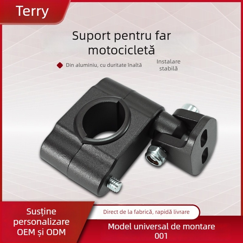 Terei Suport universal pentru montajul farului LED al motocicletei – prindere pe țeavă, amortizor