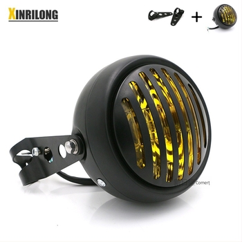 Far de motocicletă universal, 12V, lampă H2, 35W, carcasă metalică, model XRL-DD-567