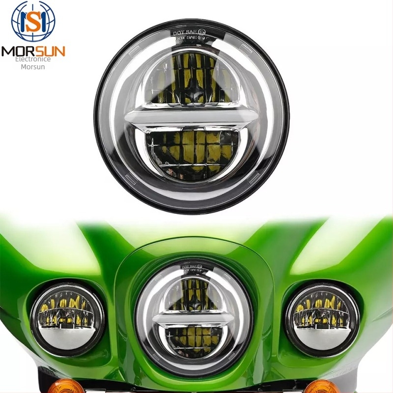 Far LED pentru motocicletă Harley MS-1057D, 3240 lm, 12 V, IP65, carcasă din aluminiu