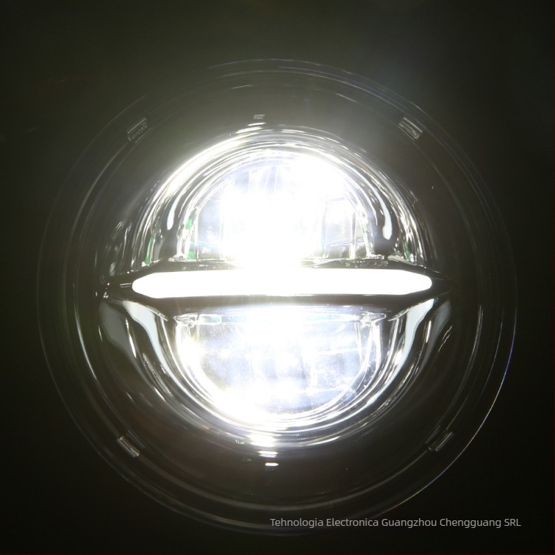 Far LED pentru motocicletă Harley MS-1057D, 3240 lm, 12 V, IP65, carcasă din aluminiu