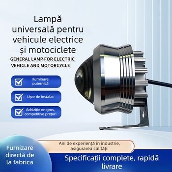 Proiector LED pentru motocicletă, 5W, 12-85V, IP65, corp din aluminiu