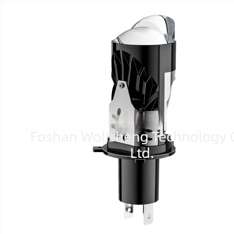 Far pentru motocicletă H4 cu lentilă dublă P10, conectare directă LED 50W 12V IP67 9000 lm