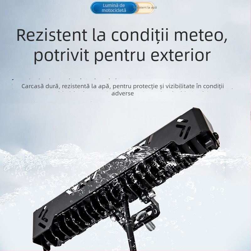 Far pentru motocicletă LED cu șase diode, far frontal cu lentilă, 32W, 12-80V, IP67, 3000–6500 lm