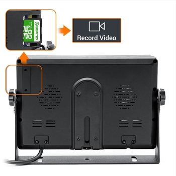 DVR auto cu 4 canale pentru camioane și autobuze, ecran de 7 inch, AHD 1920x1080, 12-36V
