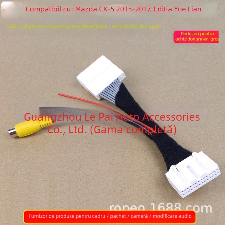 Cameră de mers înapoi pentru Mazda CX-5 (2015-2017) cu ecran original; compatibilă cu ecranul OEM Mazda 2; Fără personalizare a procesării; Etichetă privată licențiată: Da.
