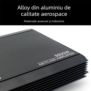 Amplificator auto audio, 4 canale, 8800W, 12V, din aliaj de aluminiu