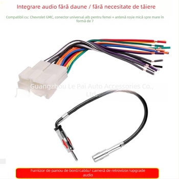 Cablu de alimentare pentru navigație DVD, modificat, pentru unități head Chevrolet, GMC și altele universale | 12V, 25 g, plastic + metal, Peak
