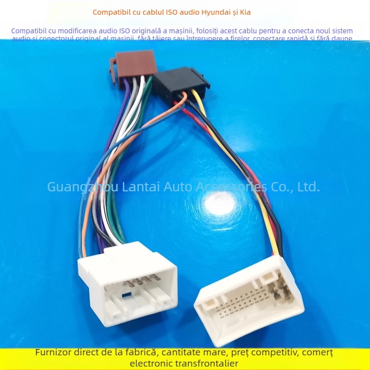 Sistem cablu pentru radio auto HY-05 pentru Hyundai/Kia — cupru tinat, modificare audio, Evoresn/Yisen