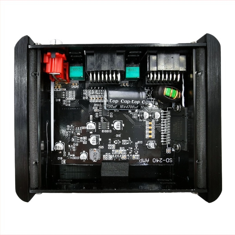 Amplificator DSP auto MF-60.4 pentru dispozitive Android cu ecran mare | 4×60W RMS, DC 10.5–14.8V, carcasă din aliaj de aluminiu