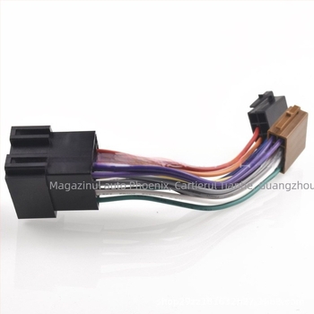 Cablu adaptor ISO audio VW: de la conector masculin la conector feminin, pentru modificări audio, material CCA, 12V, 200W, model ISO