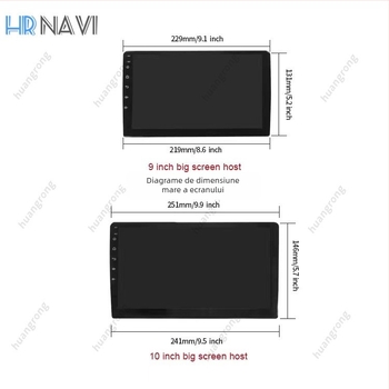 Ramă panou audio bord Toyota Corolla (07-13) - Ecran mare, Plastic, 1 kg