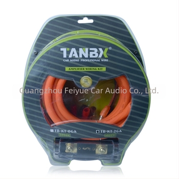 Set de cabluri pentru amplificator auto de audio, cu cabluri 2GA pentru alimentare și difuzoare, cabluri RCA pentru sunet, model Tb-kt-2ga