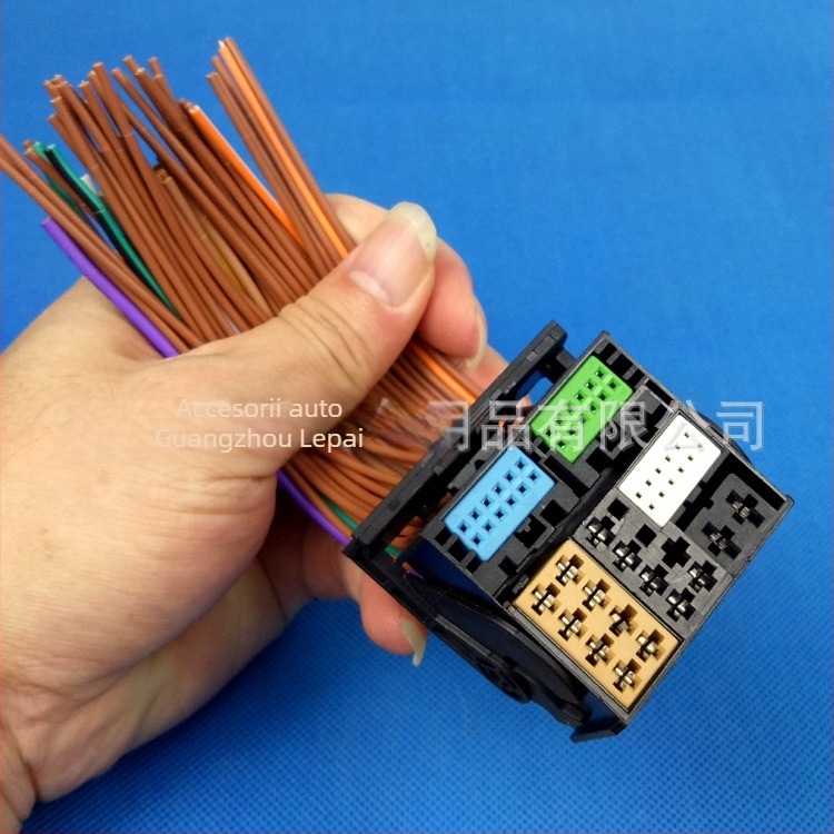 Cablu de alimentare pentru sistemul de infotainment, compatibil cu VW Golf 7, Lingdu și Skoda MIB 280 – cablu 869 CD, cu conector mare