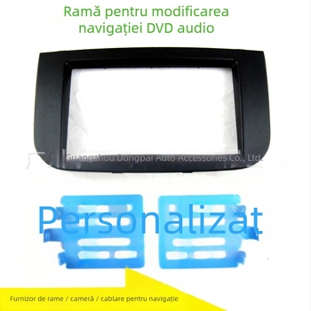 Ramă/fasia pentru stereo auto, DIN dublu, compatibil Mitsubishi Colt, pentru navigație și DVD, cadru de montaj universal