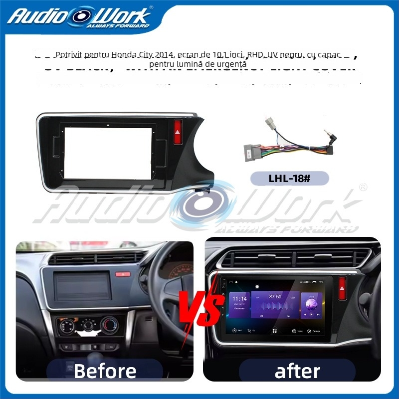 Honda Civic 2014 ramă pentru consola centrală cu ecran Android mare — PVC, greutate 300 g, brand LHL, origine Guangdong