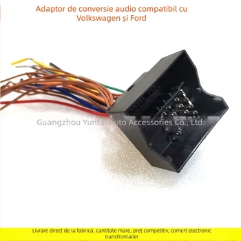 Cablu audio pentru mașină VW-02 de Evoresn/Yisen, aluminiu acoperit cu cupru, fără tăiere, conector feminin