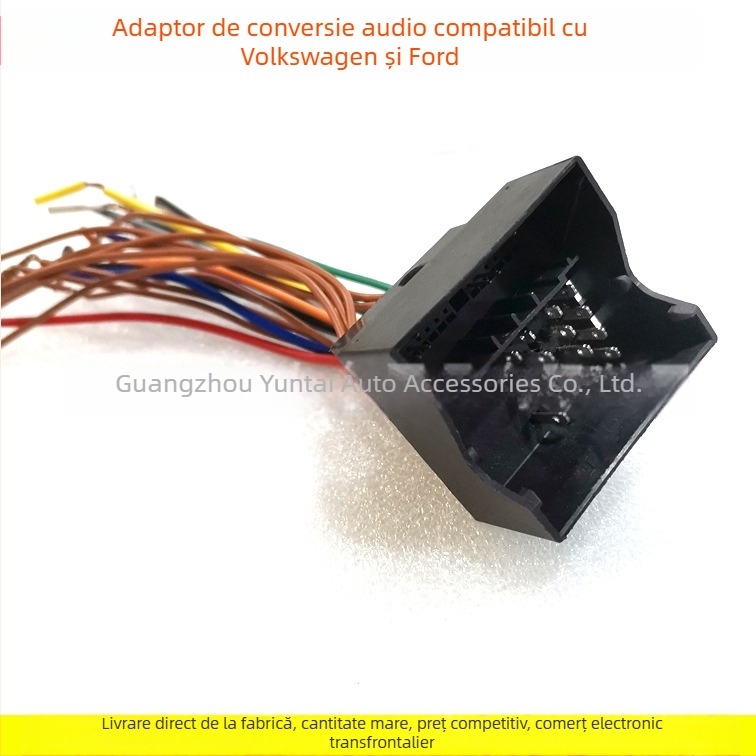Cablu audio pentru mașină VW-02 de Evoresn/Yisen, aluminiu acoperit cu cupru, fără tăiere, conector feminin