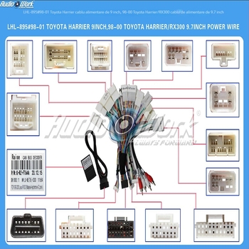 Cablu de conectare Android pentru ecranul de 9 inch al Toyota Harrier (1998–2001) – 12V, plastic + metal, compatibil Harrier/RX300 (1998–2000)